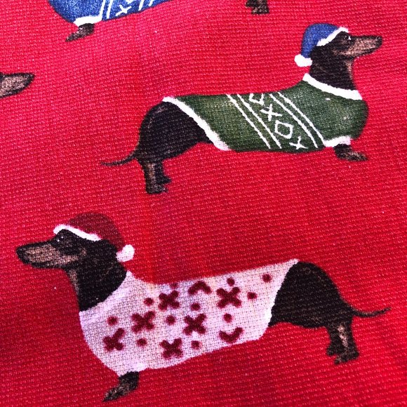 Kensie Home Christmas Tea Hand Towels Dachshund Dogs Set of 2 - Picture 12 of 13